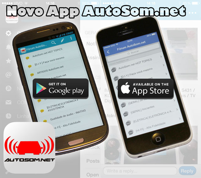 App AutoSom.net para Apple e Android