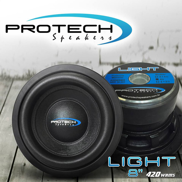 Lançamento subwoofer Protech Light 8 pol. 420W RMS
