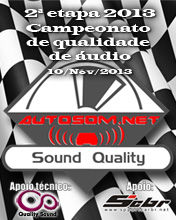 10/11/2013 (domingo) - 2o estapa 2013 do Campeonato de Qualidade de áudio