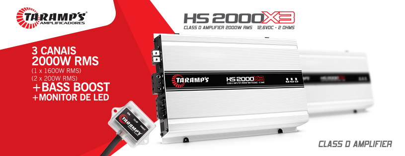 Taramps HS 2000X3 - um só amplificador para todo trio elétrico