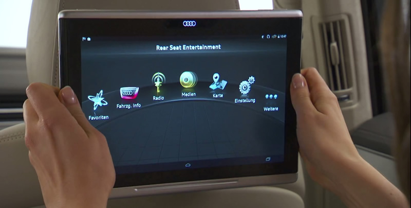 Audi mostra o uso de tablets em seus SUV Q7