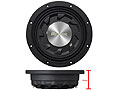 Novo subwoofer Pioneer TS-SW1241D de 10cm de altura.